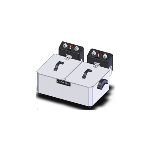 Dukers Appliance Co DCF7ED Split Pot Countertop Electric Fryer w/ 30 Lb. Capacity, 2 Baskets