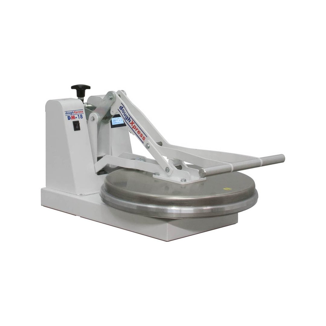 DoughXpress DM-18-120  18" Manual Clamshell Pizza Dough Press with Single Heat and Digital Temperature Control