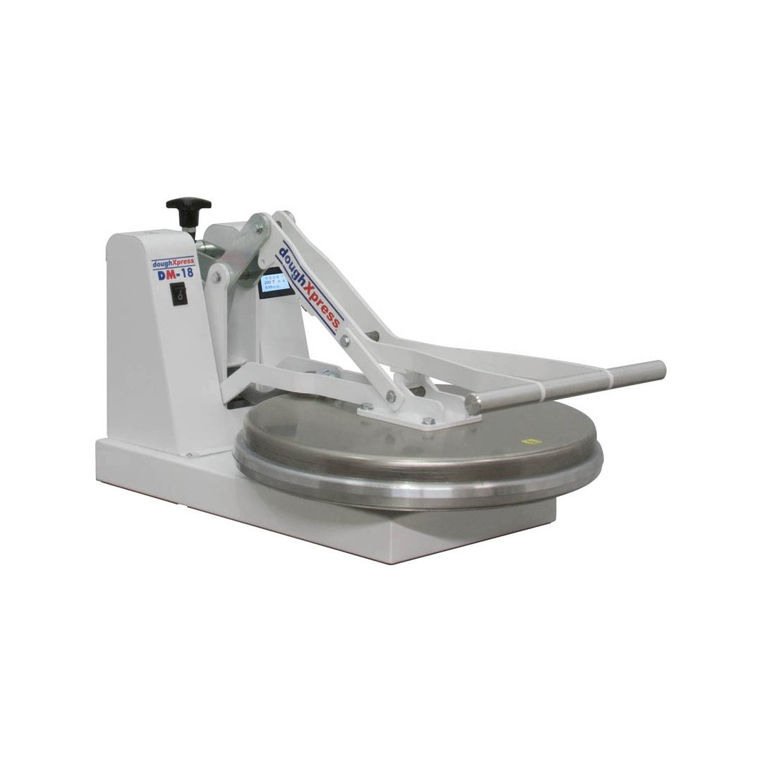 DoughXpress DM-18-220 18" Manual Clamshell Pizza Dough Press with Single Heat and Digital Temperature Control