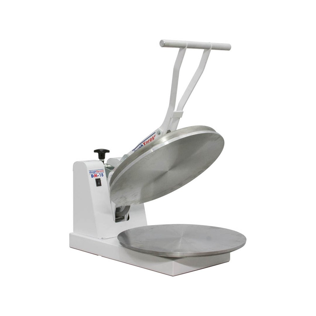 DoughXpress DM-18-220 18" Manual Clamshell Pizza Dough Press with Single Heat and Digital Temperature Control