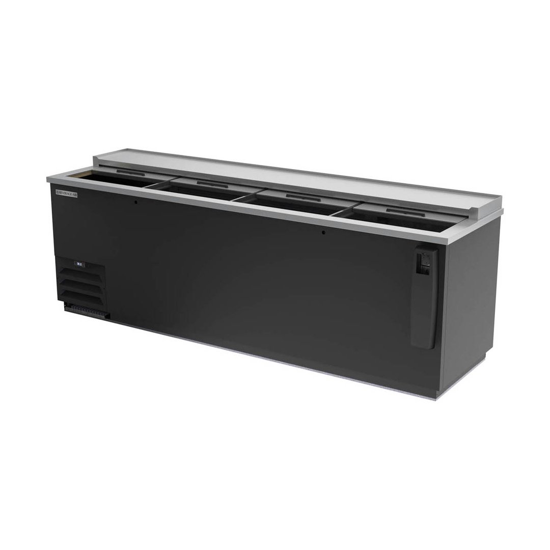 Beverage Air DW94HC-B-29 95" Deep Well Bottle Cooler w/ 4 Sliding Lids, 6 Dividers, 28.63 cu. ft.
