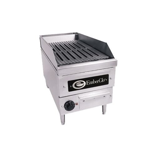 EmberGlo E2412 12" Countertop Electric Charbroiler w/ 11.5"W x 19"D Cooking Area, 3.0 kW