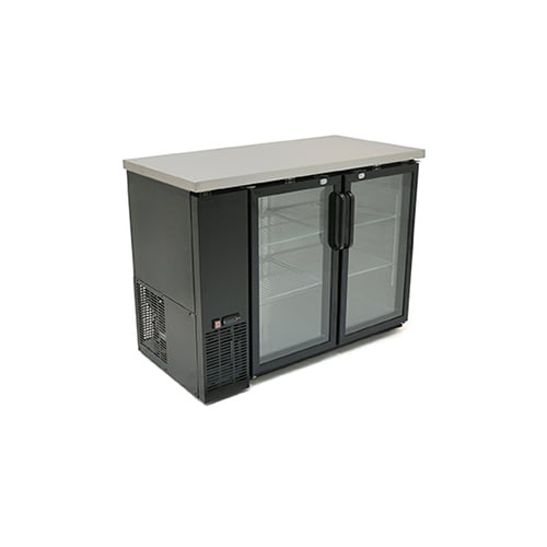 Eagle Group BPR-UBB-24-48G Refrigerated Back Bar Cabinet w/ 2 Glass Doors, 4 Shelves