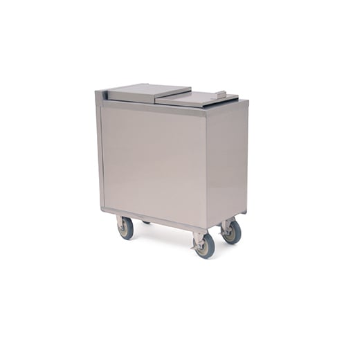 Eagle Group MIC2825 Stainless Steel Mobile Ice Bin / Ice Caddy, 120 lb, Silver
