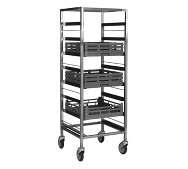 Eagle Group OUR-2008-6SR 8 Pan Stainless Steel Mobile End Load Panco Utility Rack, Assembled