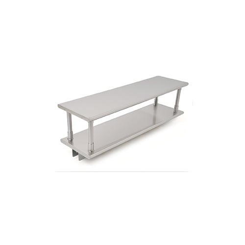 Eagle Group PTS-2448-2 Stainless Steel Eagle Pass-Thru Shelf with Overshelf - 48"W x 24"D