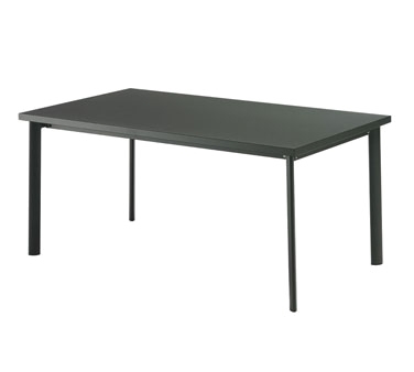 emu 307 Star Square Outdoor Table, Solid Steel Top - 64" x 36" x 29-1/2"H