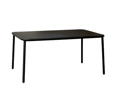 emu 505 Yard Rectangular Outdoor Table - 63" x 38" x 29-1/2"H, Aluminum Top