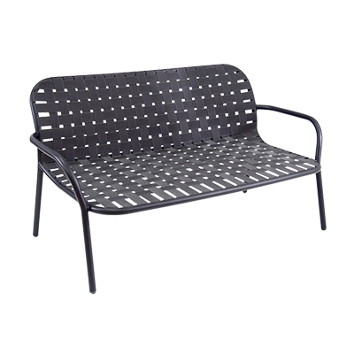 emu 531 Yard Love Seat w/ Woven Elastic Straps Seat & Back - Outdoor/Indoor, 54-1/2" Long