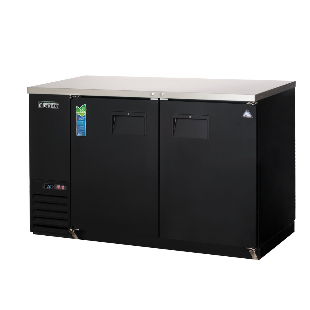 Everest EBB48 49" Two Section Back Bar Cooler with Solid Door, 14.0 cu. ft.