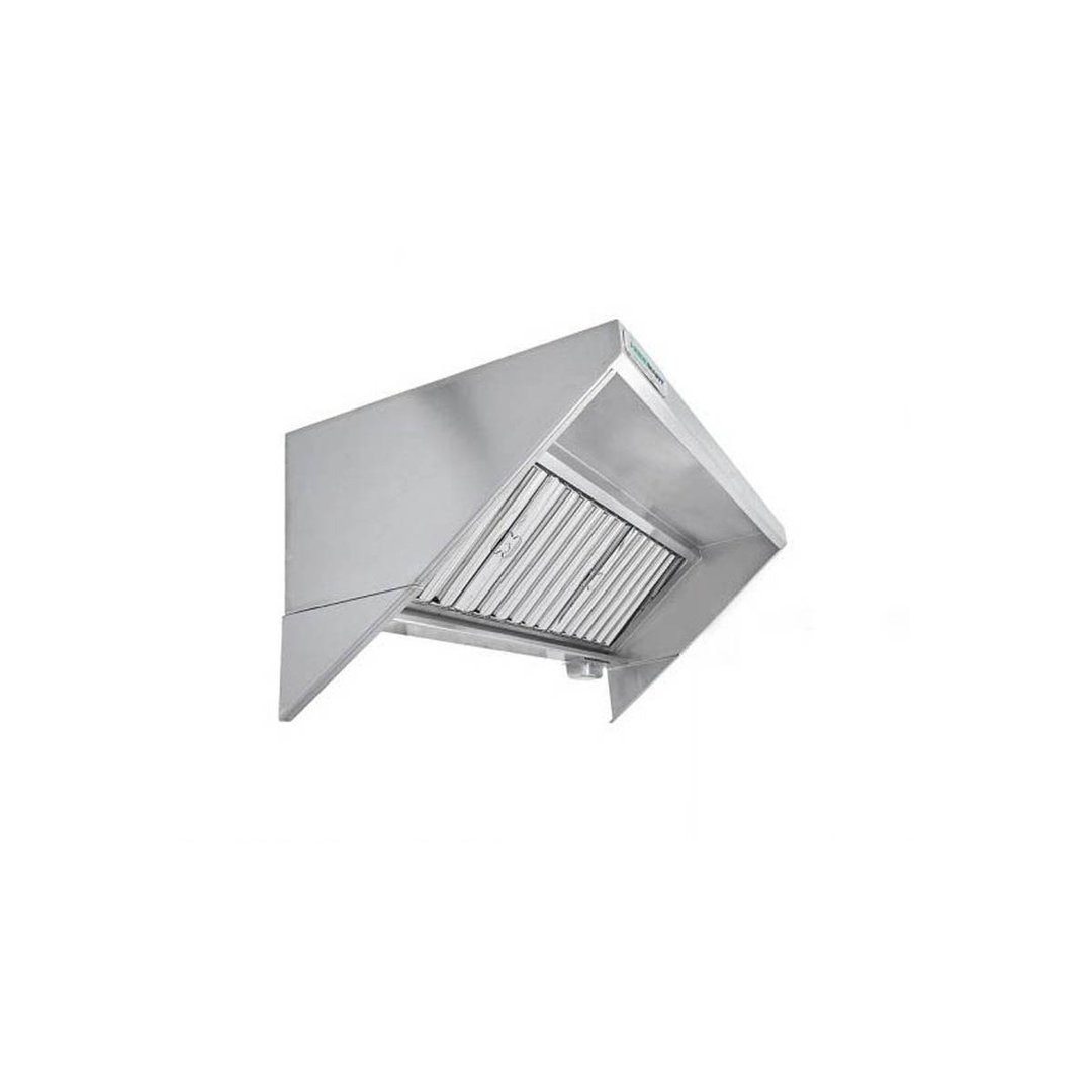 HoodMart 1048SSBC 10' x 30" Food Truck/Concession Trailer Hood Only, 4" Front 18" Back