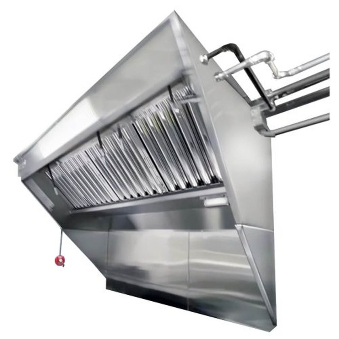 Hoodmart LBOX-AV5C-AF 5' X 40" Integrated Exhaust Hood & Fan System w/ Fire Suppression  