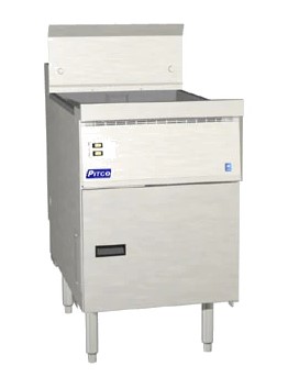 Pitco FBG18 Full Pot Floor Model Gas Fryer w/ 65-lb Capacity, Flat Bottom, Solid State Controls