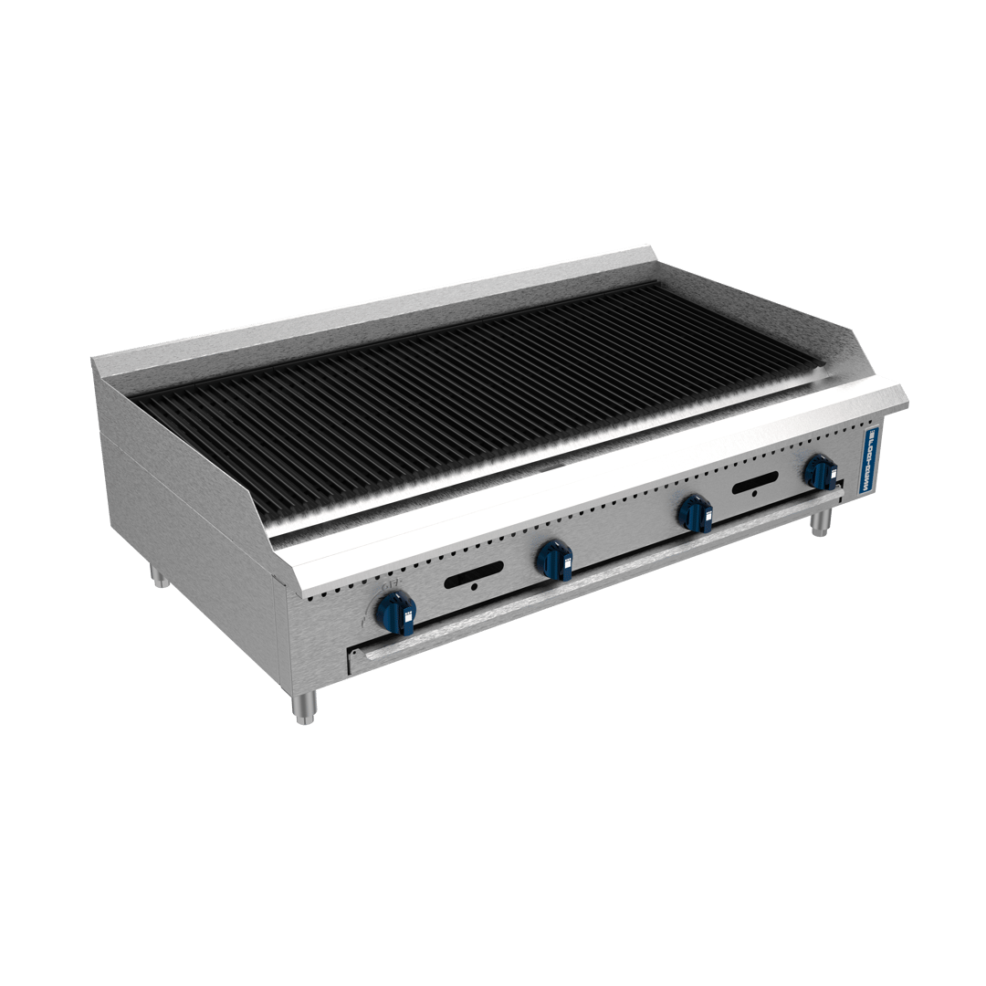 Fortress FGCB48 48" Countertop Gas Radiant Charbroiler w/ (4) Burners, 120.000 BTU