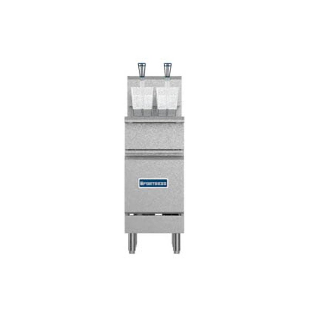 Fortress FGF50N 16" Full Pot Floor Model Natural Gas Fryer w/ 50-lb Capacity, 2 Baskets, 4 Burners