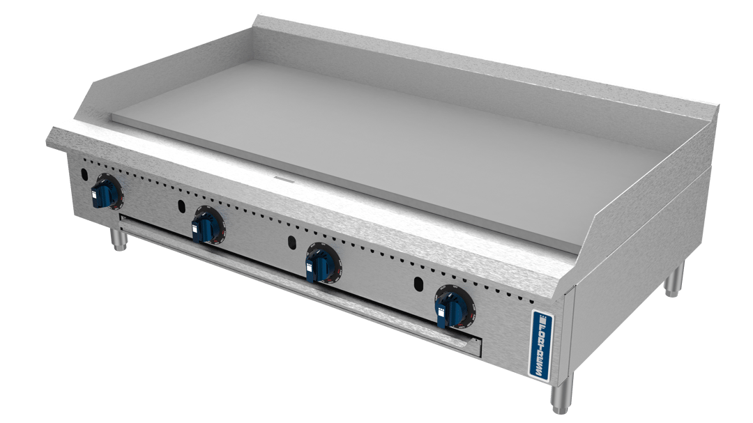 Fortress FGTG48 48" Countertop Thermostatic Gas Griddle with 3/4" Steel Plate, 140.000 BTU