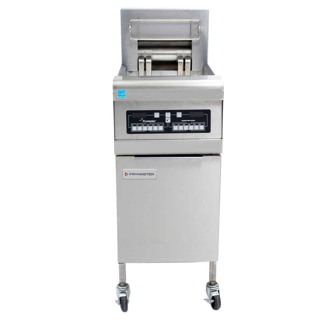 Frymaster RE14 Full Pot Floor Model Electric Fryer w/ Open Pot Design, 2 Twin Baskets, 50-lbs. Fat