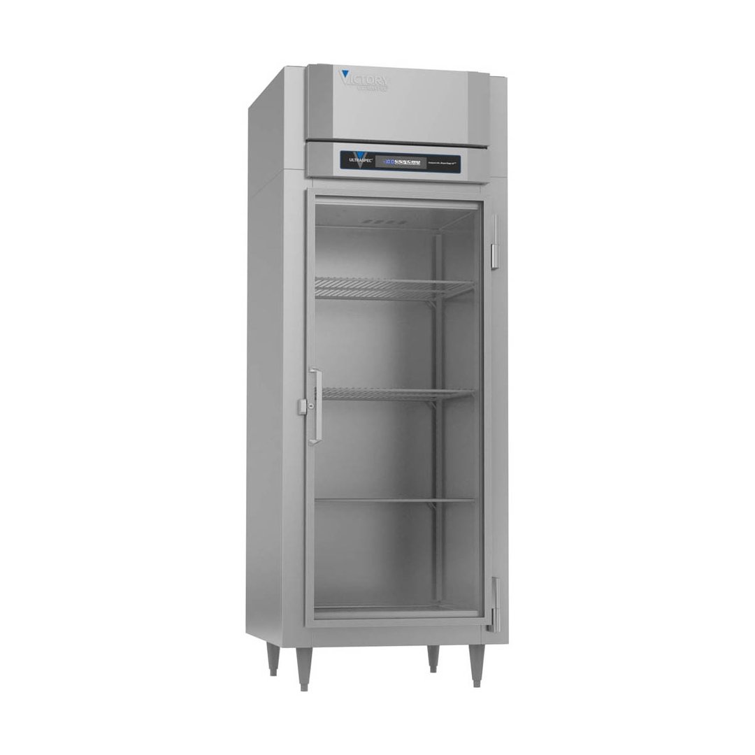 Victory FS-1D-S1-EW-G-HC 31" One Section Reach-In Freezer w/ Glass Door, All Stainless Steel, 24 cu. ft.