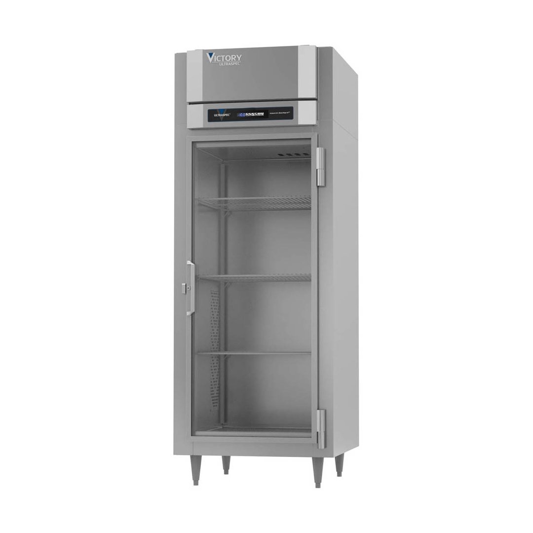 Victory FS-1D-S1-EW-G-HC 31" One Section Reach-In Freezer w/ Glass Door, All Stainless Steel, 24 cu. ft.