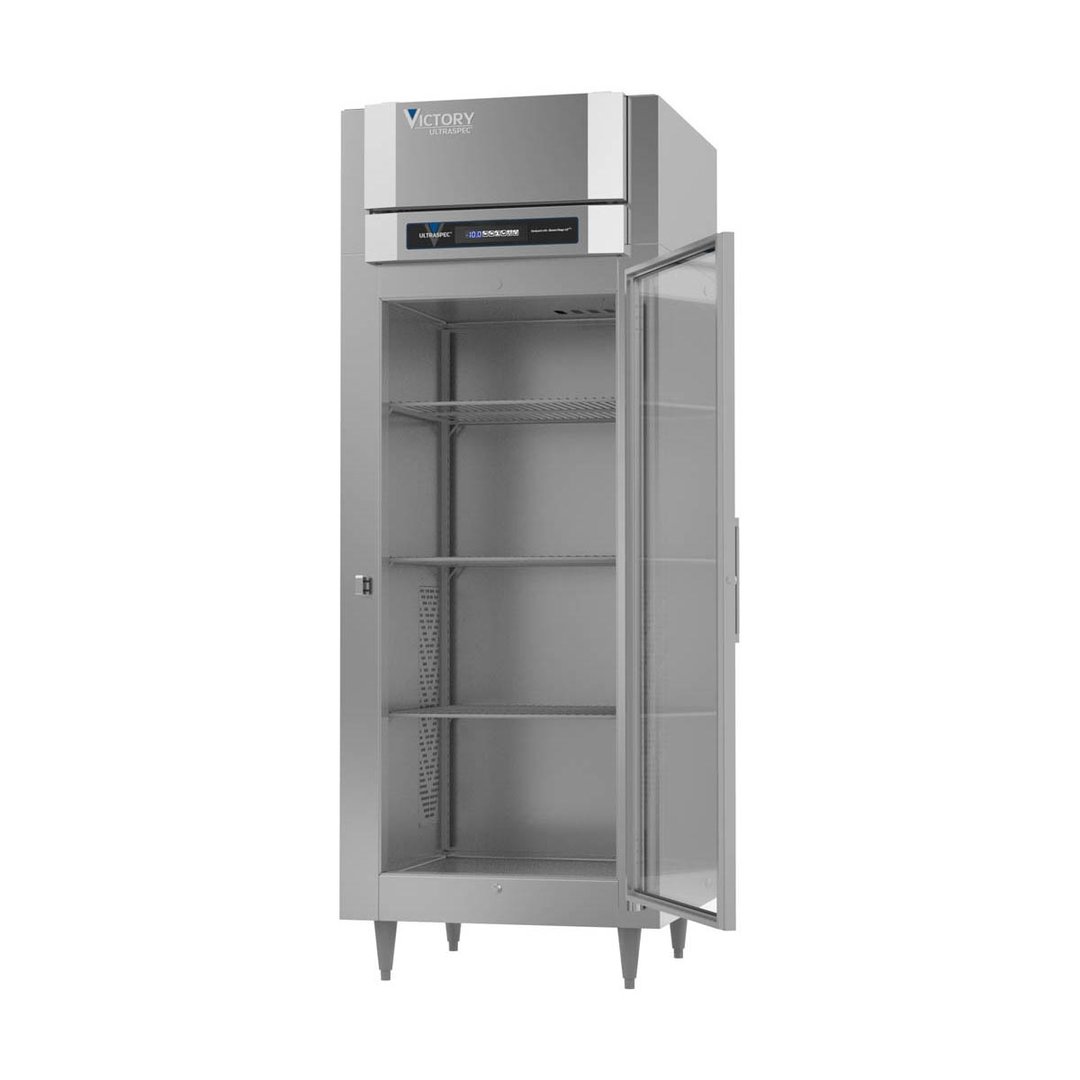 Victory FS-1D-S1-EW-G-HC 31" One Section Reach-In Freezer w/ Glass Door, All Stainless Steel, 24 cu. ft.