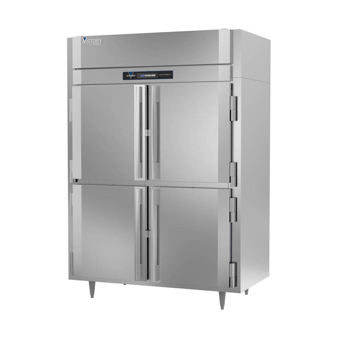 Victory FS-2D-S1-EW-HD-HC 58" Two Section Reach-In Freezer w/ 4 Half Solid Doors, All Stainless Steel, 49 cu. ft.