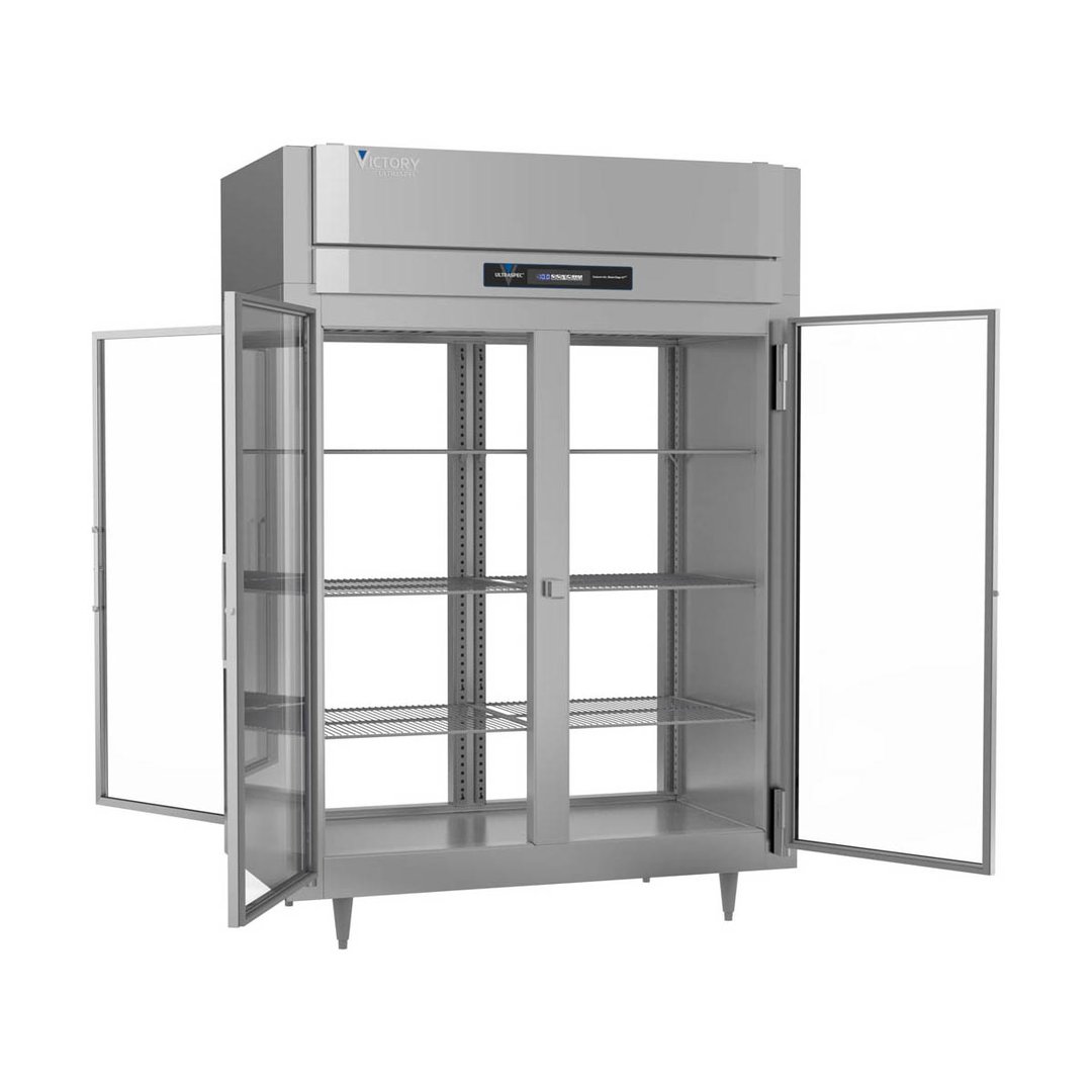 Victory FS-2D-S1-EW-PT-G-HC 58" Two Section Pass-Thru Freezer w/ 4 Glass Doors, 53 cu. ft.