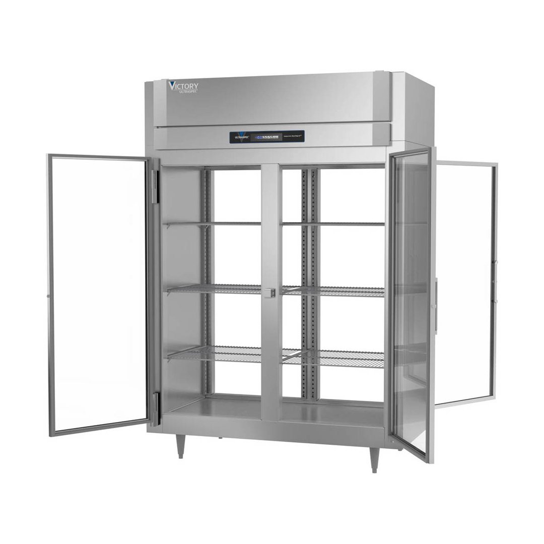 Victory FS-2D-S1-EW-PT-G-HC 58" Two Section Pass-Thru Freezer w/ 4 Glass Doors, 53 cu. ft.