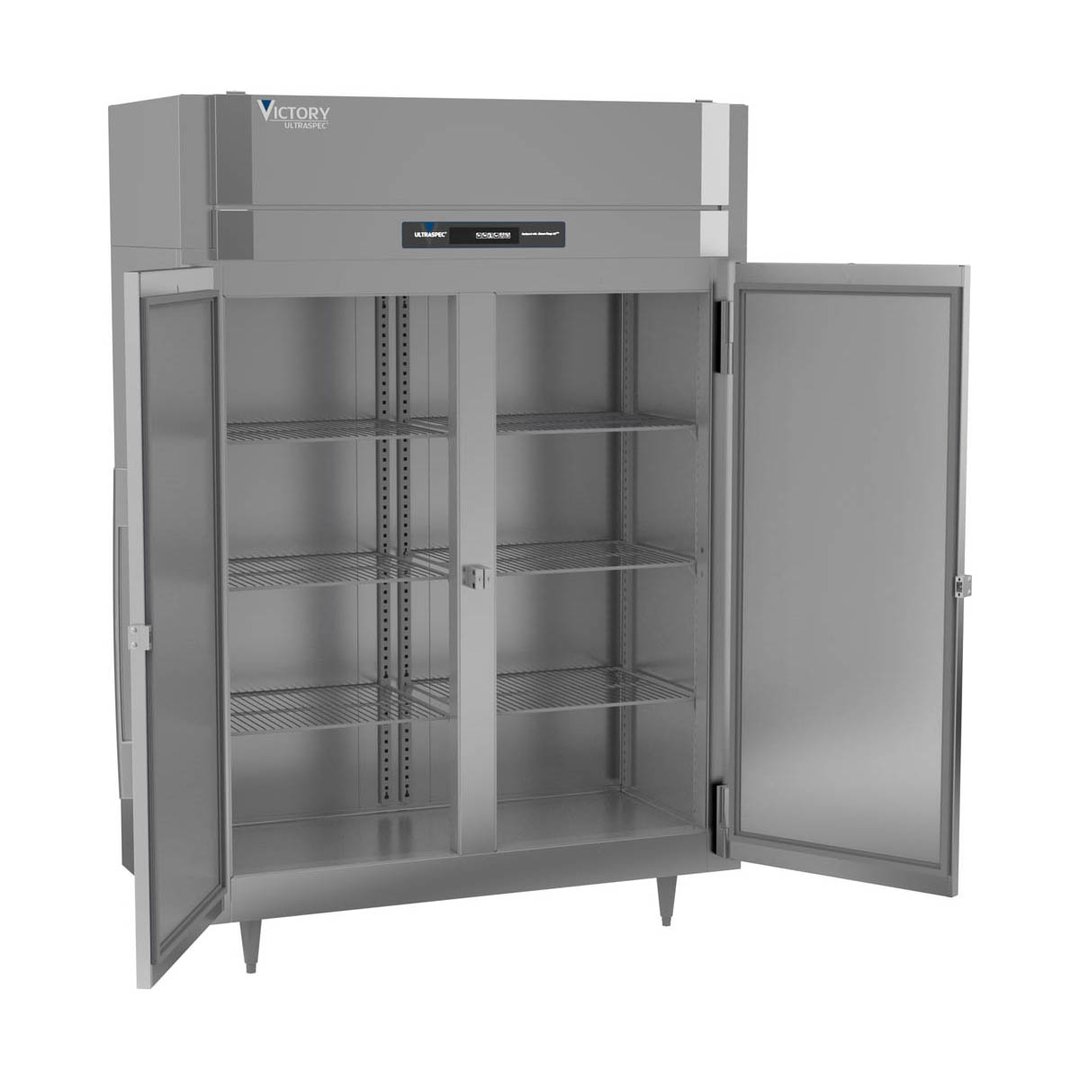 Victory FS-2N-S1-HC 58" Two Section Reach-In Freezer w/ 2 Solid Doors, All Stainless Steel, 41 cu. ft.