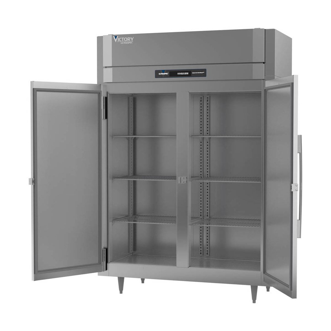 Victory FS-2N-S1-HC 58" Two Section Reach-In Freezer w/ 2 Solid Doors, All Stainless Steel, 41 cu. ft.