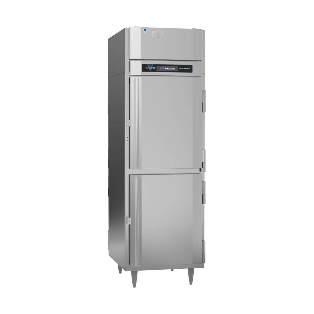 Victory FSA-1D-S1-PT-HD-HC 27" One Section Pass-Thru Freezer w/ 4 Half Solid Doors, Aluminum İnterior, 23 cu. ft.