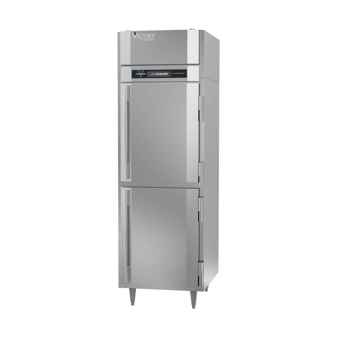 Victory FSA-1D-S1-PT-HD-HC 27" One Section Pass-Thru Freezer w/ 4 Half Solid Doors, Aluminum İnterior, 23 cu. ft.