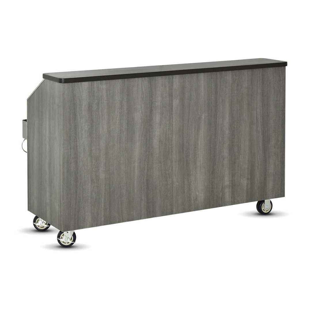 FWE CB-6 60 lb. Ice Bin Removable Speed Rack-72" Portable Bar-Laminate Front