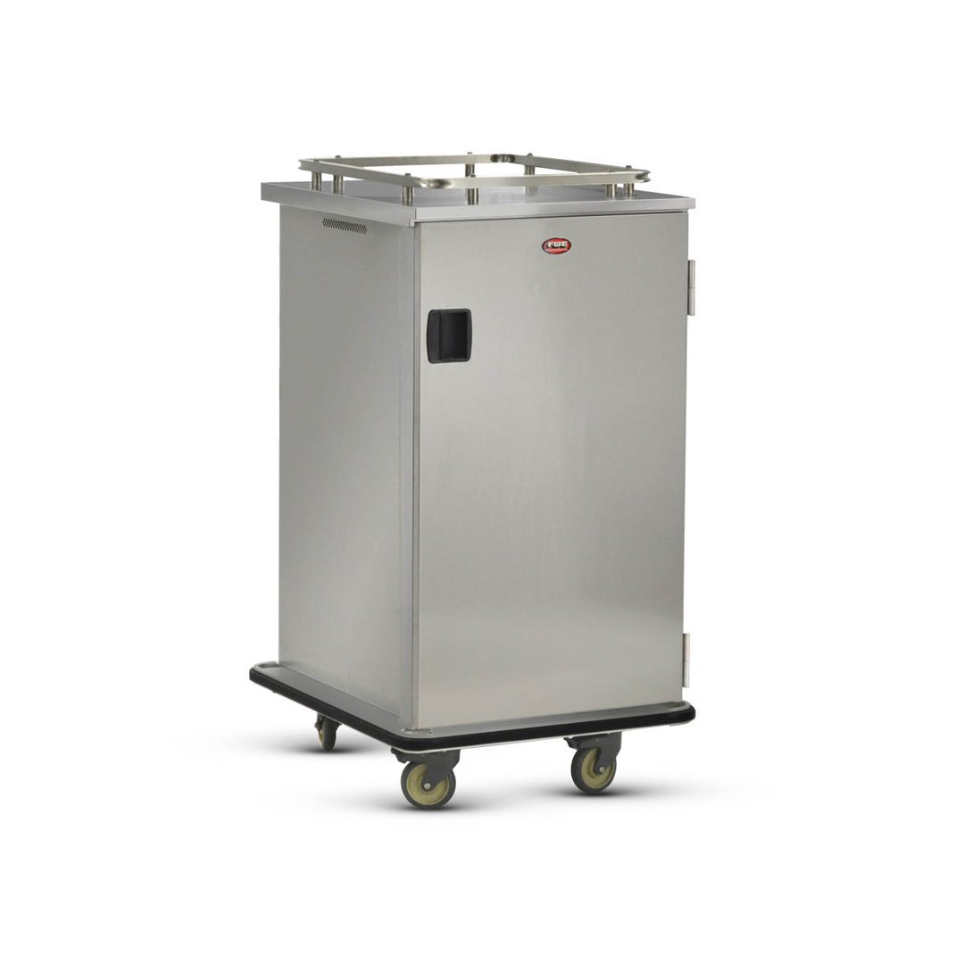 FWE ETC-1520-16 Stainless Steel 16 Tray Mobile Patient Meal Delivery Cart