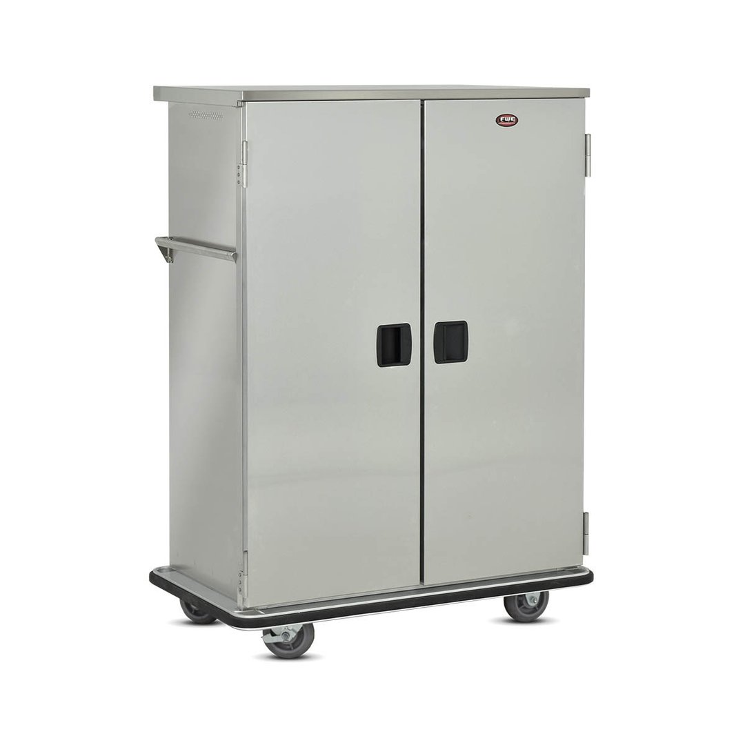 FWE ETC-20 Stainless Steel 20 Tray Mobile Patient Meal Delivery Cart