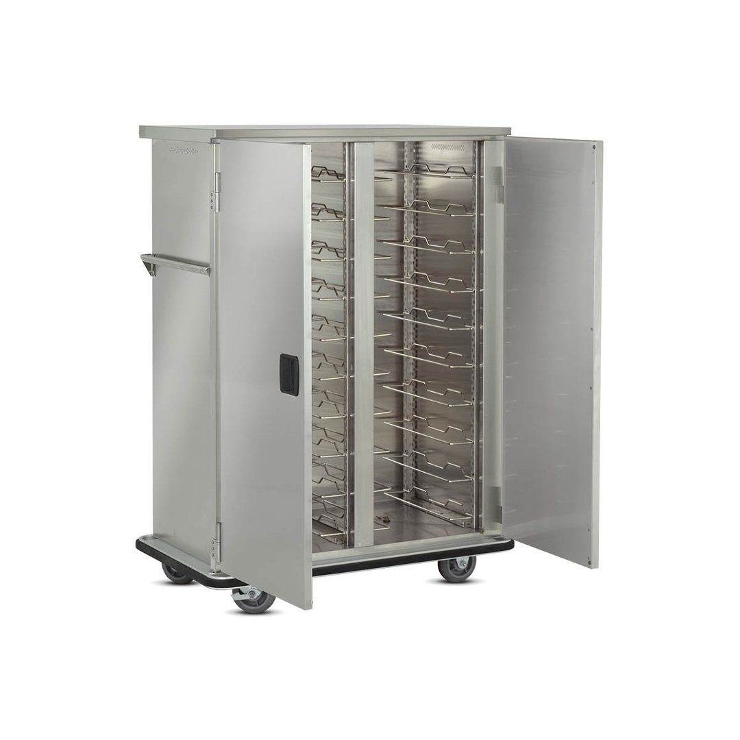 FWE ETC-20 Stainless Steel 20 Tray Mobile Patient Meal Delivery Cart