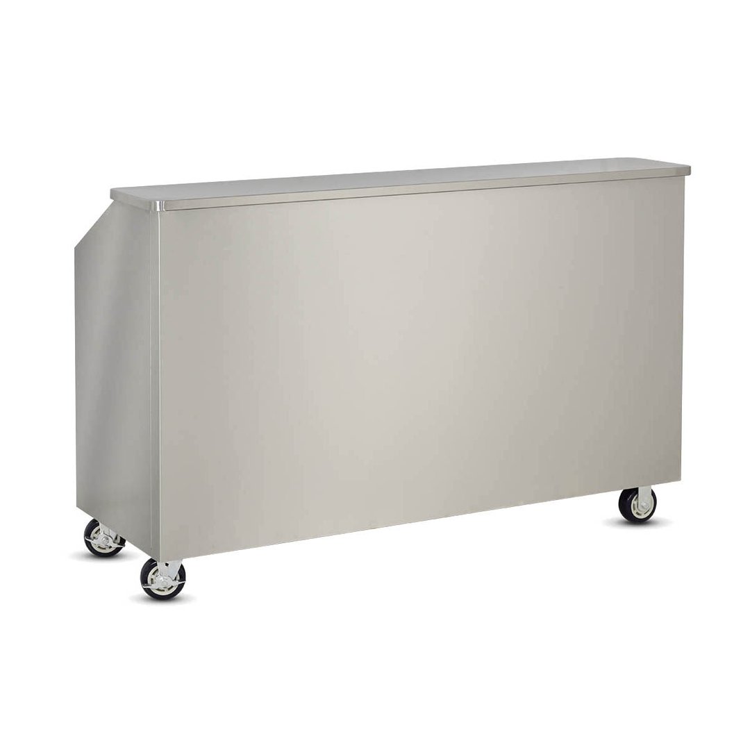 FWE SBBC-6 50 lb. Ice Bin Removable Speed Rack-72" Portable Bar-Stainless Steel Exterior