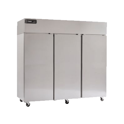 Delfield GBR3P-S 83" 3-Section Reach-In Refrigerator w/ 3 Solid Doors, 71 cu. ft., Top-Mount