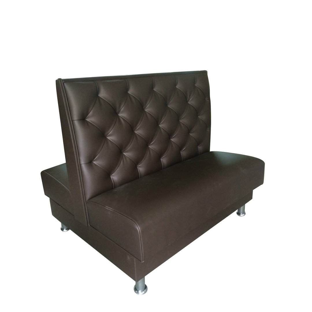 G & A DIAMOND TUFTED-D-42 Double Diamond Tufted Back Booth, Upholstered Back and Seat, 42" Height