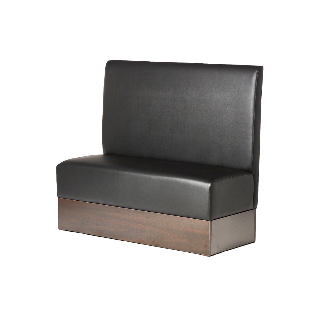 G & A QUICK SHIP BASE-S-42 48"L Single Plain Back Booth, Upholstered Back and Seat, 42"Height