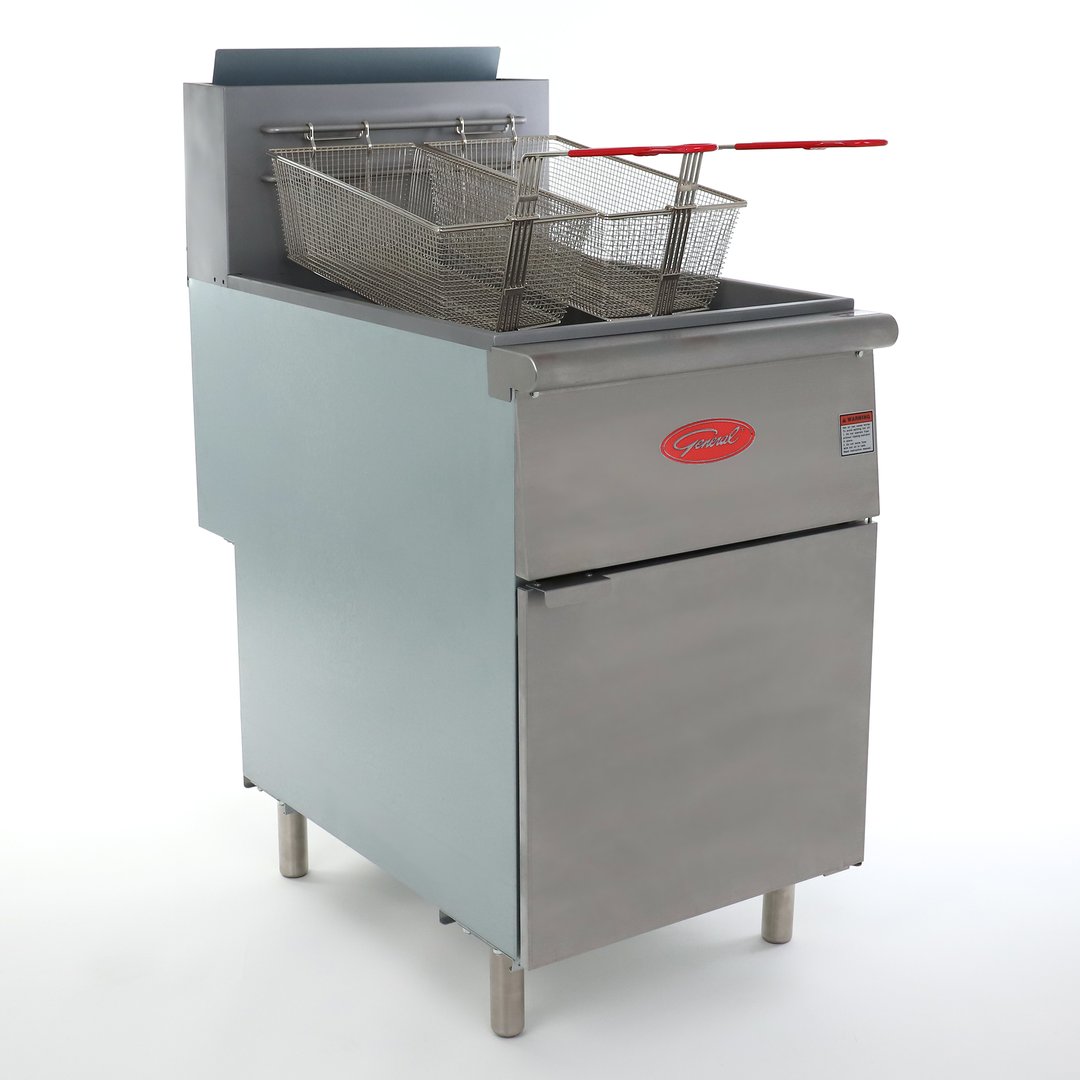 General GFF5-70N Full Pot Floor Model Gas Fryer