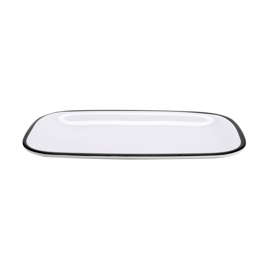 GET CS-1280-W/BK Plastic Plate