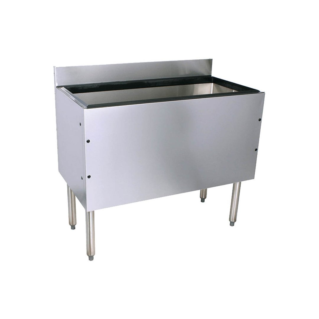 Glastender C-IBA-24-ED 24" Underbar Ice Bin w/ 92 lbs. Capacity, 10-Circuit Cold Plate