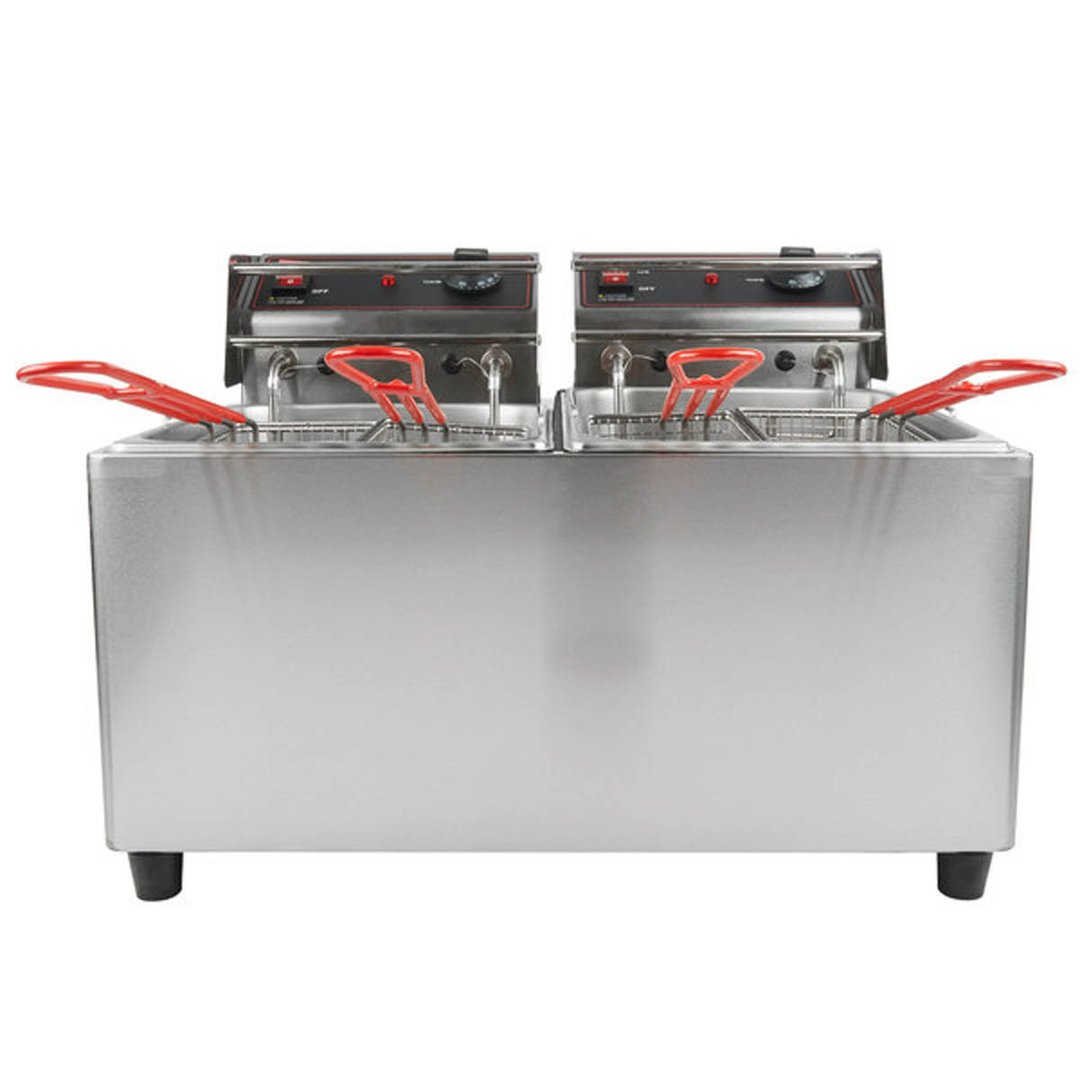 Cecilware® Pro EL2X15 Split Pot Countertop Electric Fryer