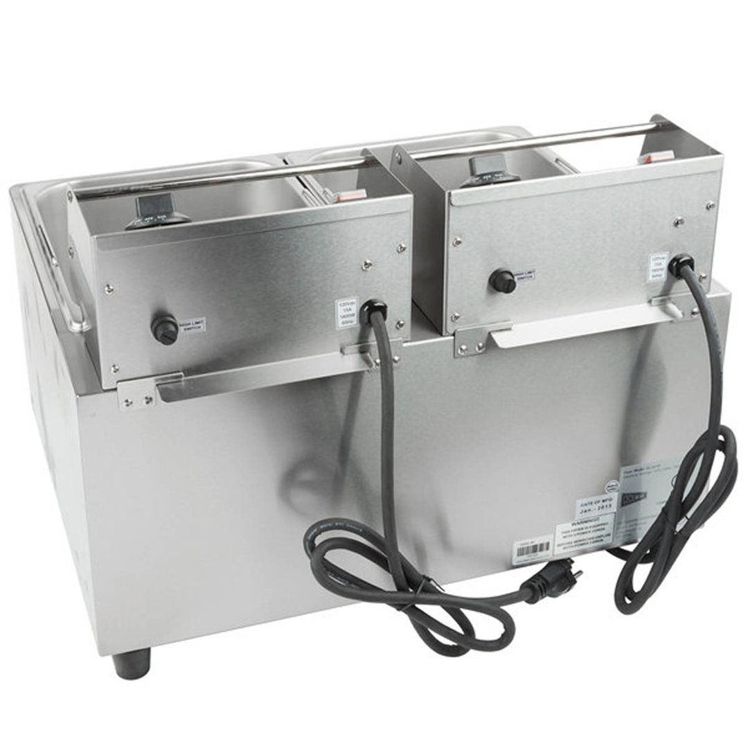 Cecilware® Pro EL2X15 Split Pot Countertop Electric Fryer