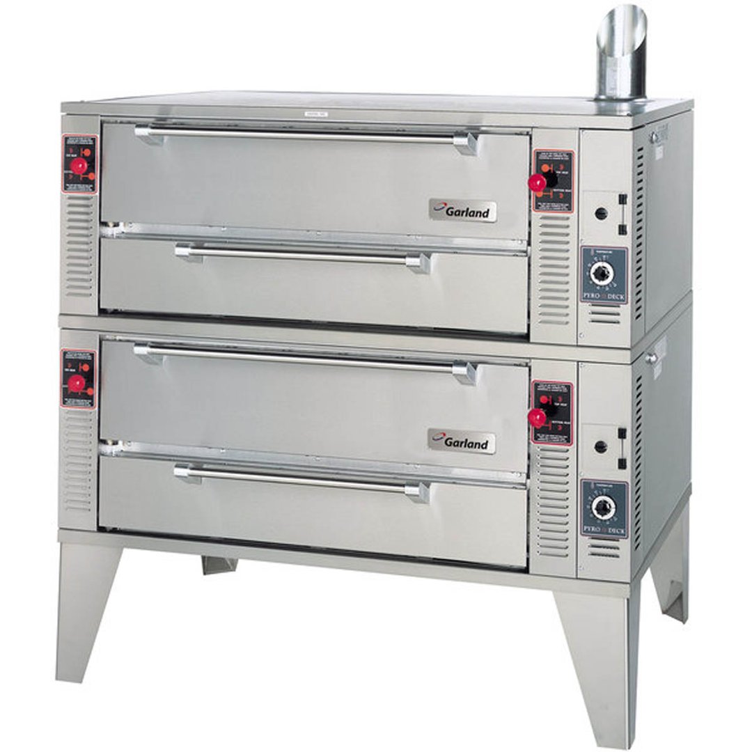 Garland US Range GPD-48-2 63" Double Deck Gas Pizza Oven with 48" Deck Width, 8" Height, 192.000 BTU
