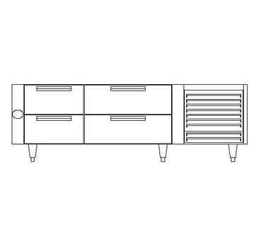 Garland US Range UN17C48 48" 2 Drawers Polar Cuisine Refrigerated Chef Base