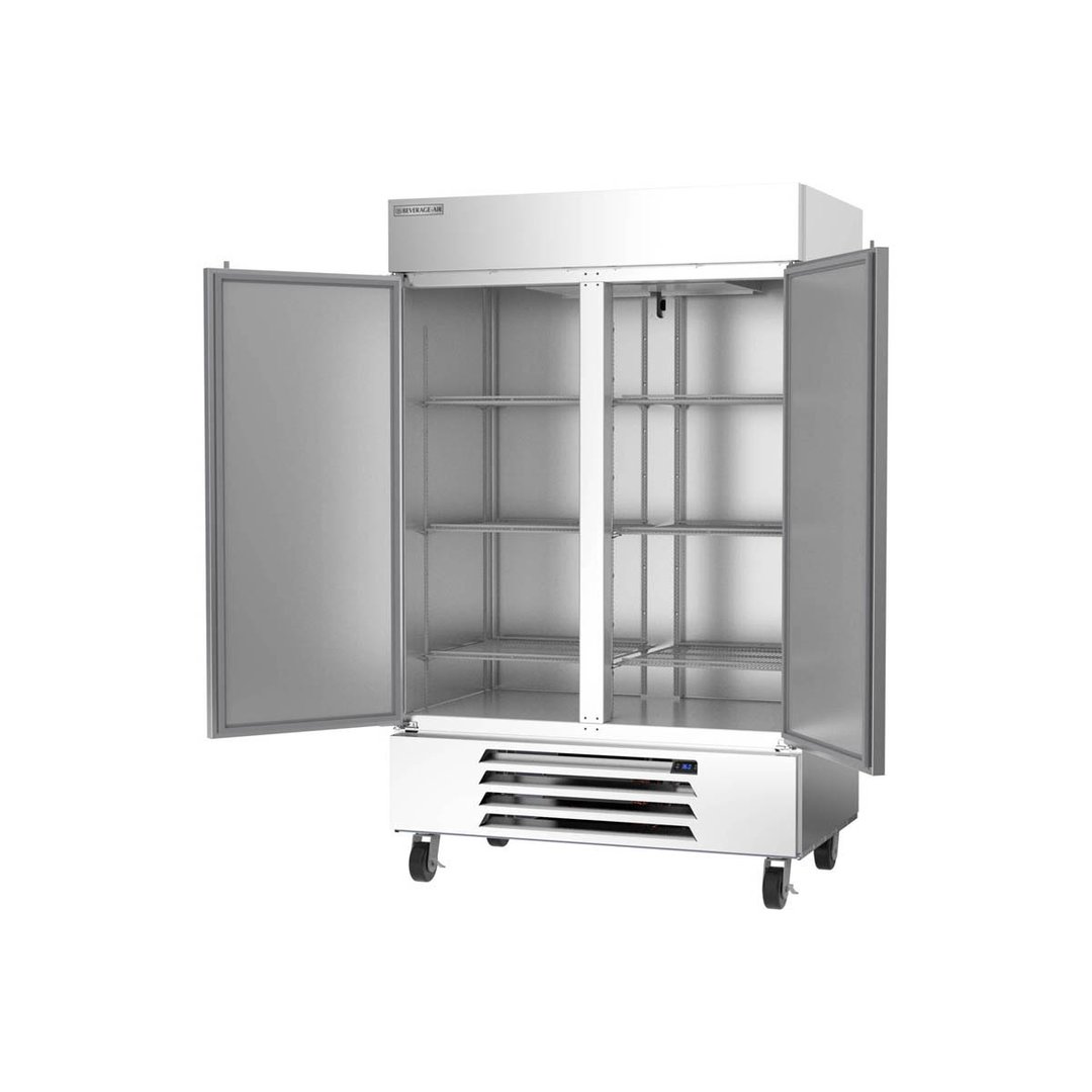 Beverage Air HBR49HC-1 52" Two Section Reach-In Refrigerator w/ 2 Solid Full Doors, Bottom Mount, 1/3 hp, 46 cu. ft.
