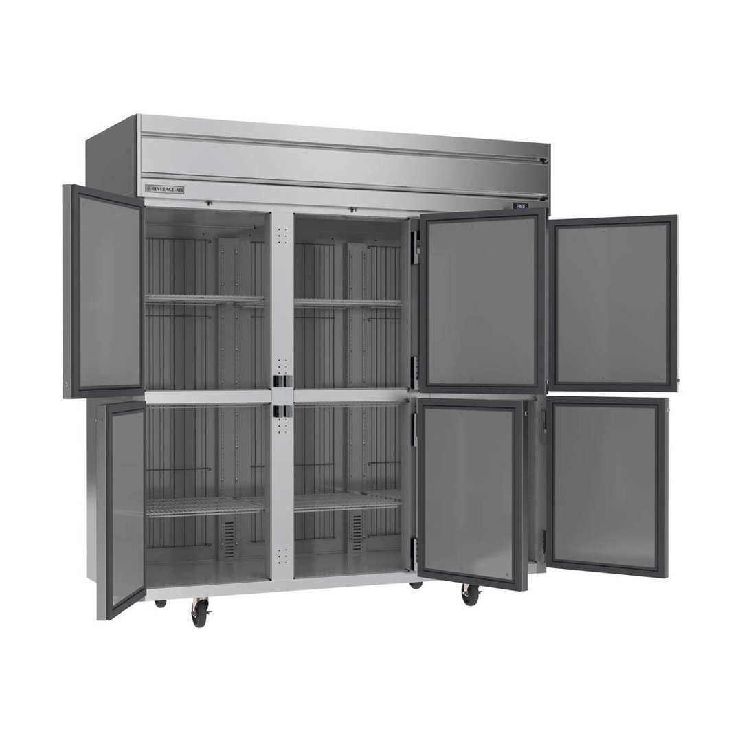 Beverage Air HF3HC-1HS 78" Three Section Reach-In Freezer w/ 6 Half Solid Doors, Top Mount, 69 cu. ft.