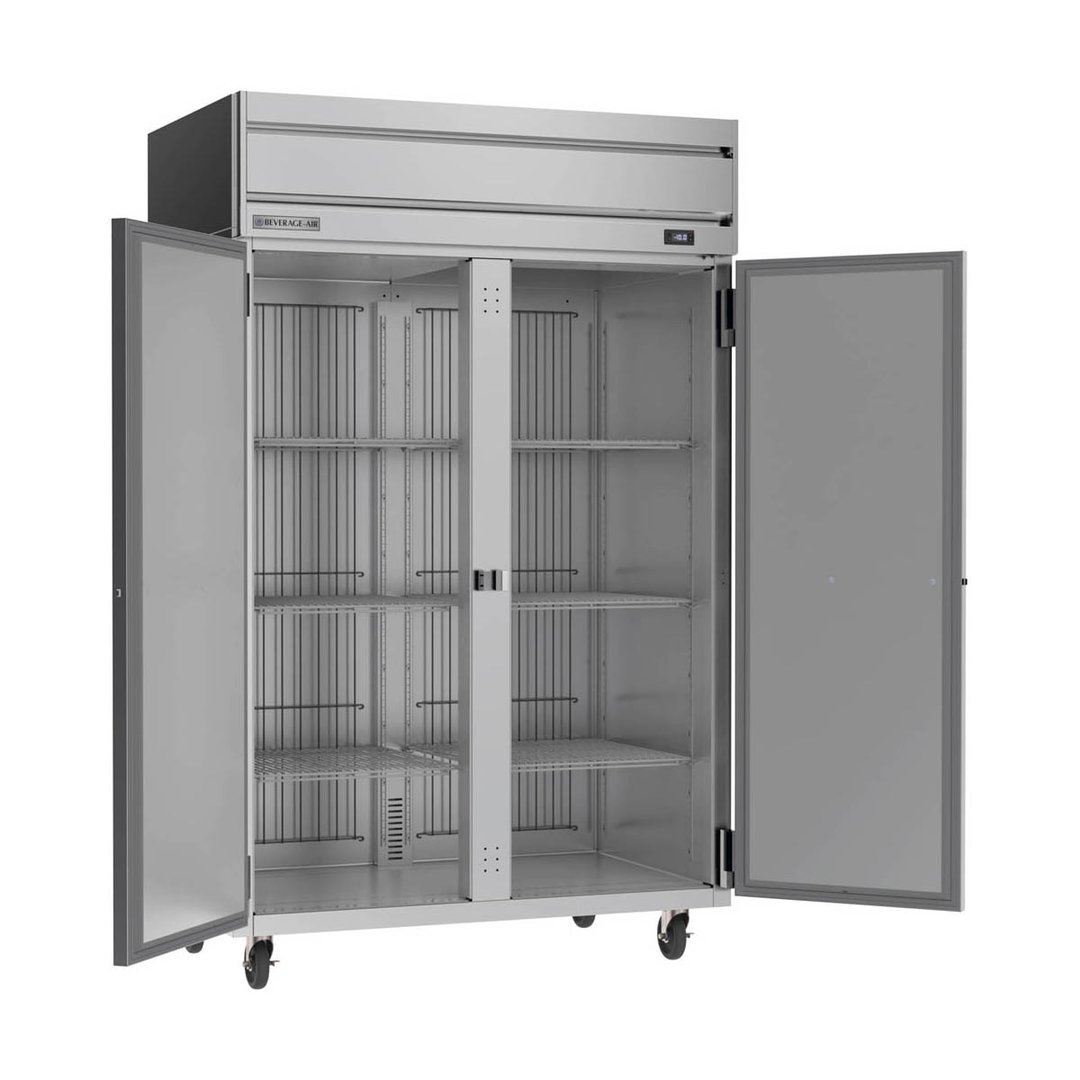 Beverage Air HFPS2HC-1S52" Two Section Reach-In Freezer w/ 2 Solid Doors, Stainless Steel, 45 cu. ft.