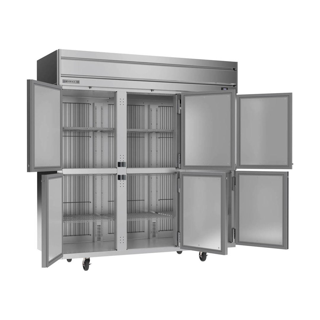 Beverage Air HFPS3HC-1HS 78" Three Section Reach-In Freezer w/ 6 Half Solid Doors, Stainless Steel, 69 cu. ft.